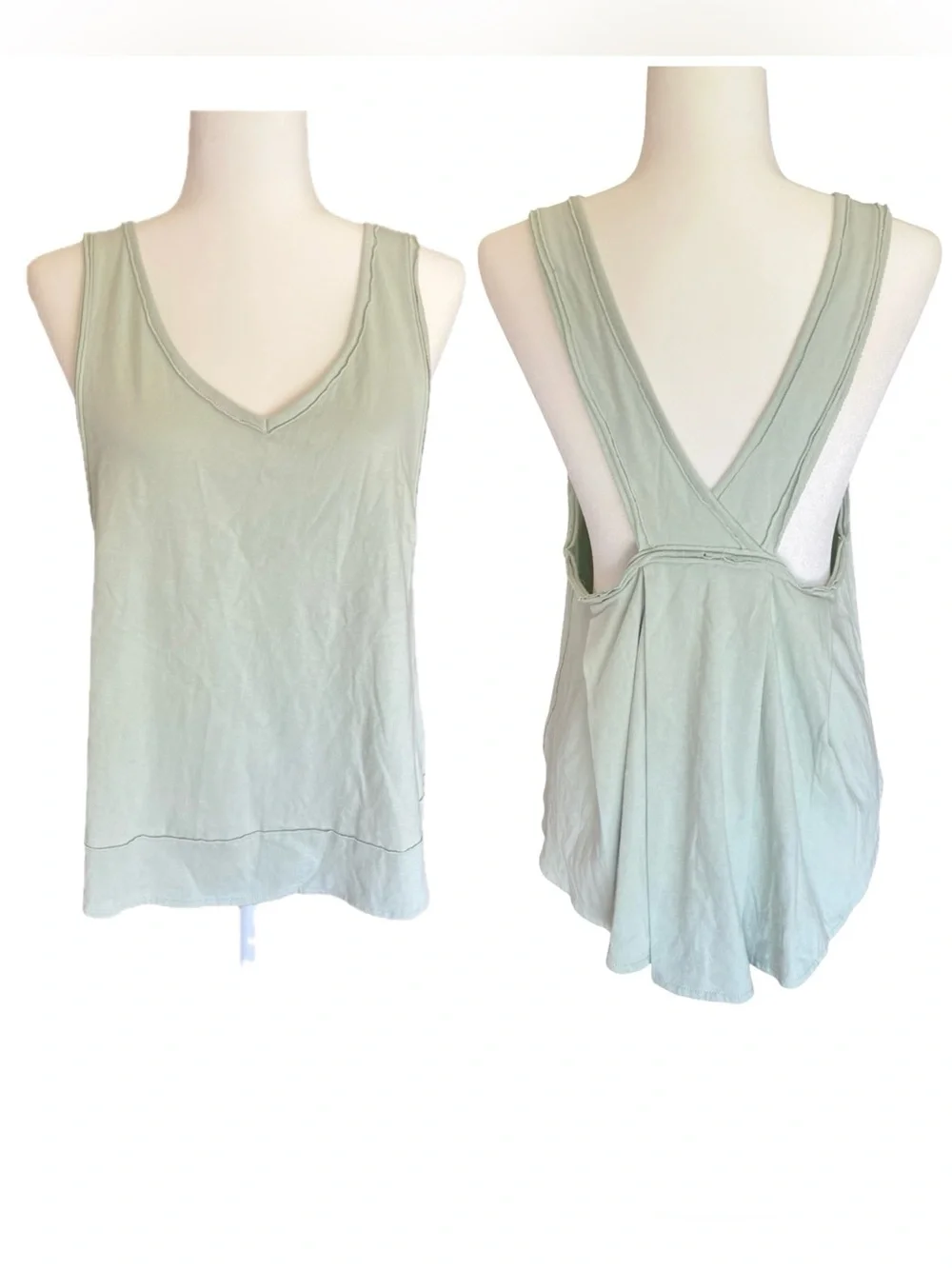 FREE PEOPLE x We The Free “Toying Around” Tank Top Mint Green Sz M Boho Beach‎